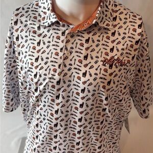Old Row Men’s XL Light Orange/Burnt Orange Tailgater Polo Longhorns Texas